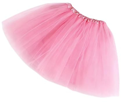 Tutu Skirts for Women,Adult Puffy Tulle Skirts with Lining,Sparkly Fairy Ballerina Short Tutu Skirts Poofy Ballet Dance,for Womens Ladies Girls Kids Halloween Party Cosplay Dress-up Costume (Pink)