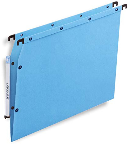 Elba Ultimate Carte Kraft Lot de 25 Dossiers Suspendus pour Armoire A4 Fond en V Bleu