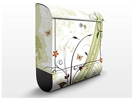 Briefkasten mit Zeitungsrolle Frühlingszeit 46cm x 39cm