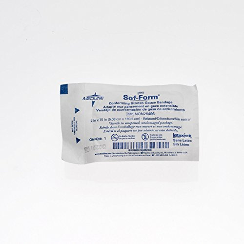 Medline Sterile Conforming Stretch Gauze Bandages, 2 x 75, Ideal for Wound Care, Pack of 1