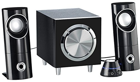 auvisio PC Boxen: Aktives 2.1-Multimedia-Soundsystem mit Subwoofer MSX-220, 32 Watt (Lautsprecher PC, Aktivbox, Notebook)