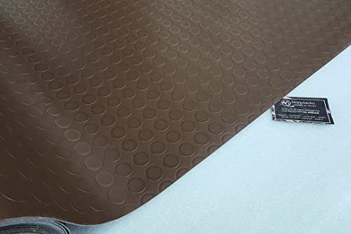 Lamina multiuso in PVC bullonato, utile per rivestimenti - Larghezza 100cm - Lunghezza al metro - Spessore: 1,10mm - Marrone 20