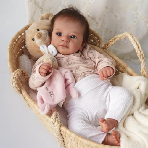 kgniess me Reborn dockor flickor 50 cm Reborn babydocka handgjord nyfödd nyfödd bebis mjuk kropp hon ser ut och känns precis som en verklighetstrogen baby