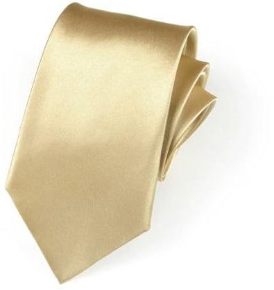 HQRKOTM 1 Stück krawatten für herren, goldene krawatte herren – 8 cm, für Freizeit- und Abendgarderobe, Geschäftstreffen, Hochzeiten