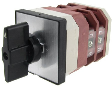 QXSJEDYCH Commutateurs de commutation rotatifs Commutateur de transfert automatique ， AC 380 V 1-2 Position ON/ON Commutateurs combinés universels à came rotative Interrupteurs