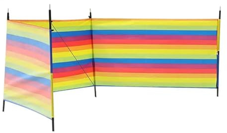 Pare-vent de plage Pare-vent for tente extérieure Bloque efficacement la vue et protège vie privée Stable résistant au vent(S)