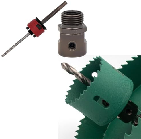 Für Metall-Trockenbau-Lochschneider mit Schnellspann- und Verriegelungsmechanismus, Zentrierbohrer für genaue Positionierung und einfache Schmutzentfernung (B)