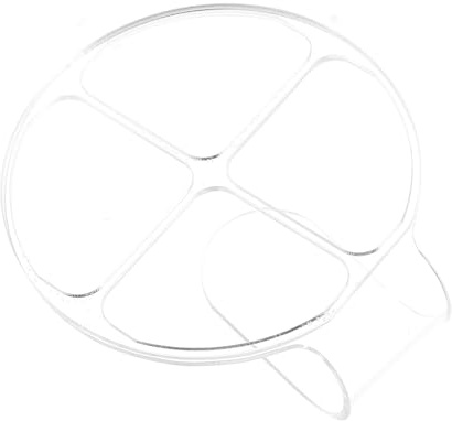 VILLCASE Palette de Maquillage Acrylique pour Mixer Cosmétiques Portable à 4 Compartiments Outil Pratique et Améliorer Application pour Nail Art et Manucure
