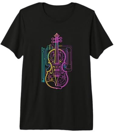 Dessin de Violon Instrument à Cordes Alto T-Shirt Haut de Gamme
