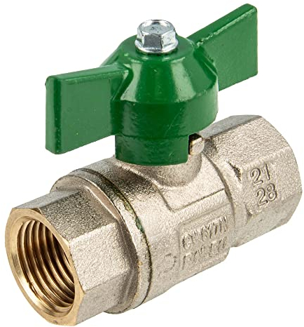 Klint Trinkwasser-Kugelhahn Typ 379, Messing, Nickelmessing, Kugelhahn, Armatur, Grün, 1/2 x 75 mm, DN 15, DIN EN-13828, CW 617-M, 25-50 bar, Horizontal/Vertikal, WRAS, 2x Innengewinde