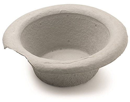 25 Disposable Cardboard Pulp Commode Pans Hospital Style 1.7L Capacity