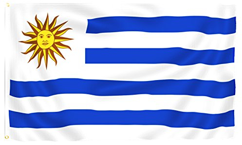 BRUBAKER Hissflagge Uruguay Fahne Flagge 150 x 90 cm Banner mit Ösen zum Hissen