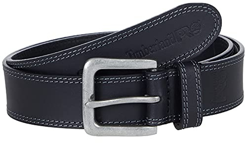 Timberland PRO Big and Tall Men's 38mm Boot Leather Belt, Black, 44