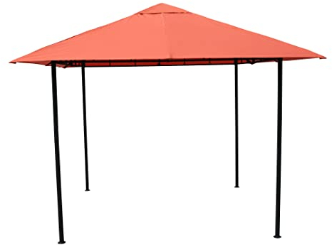 GRASEKAMP Qualität seit 1972 Antikpavillon Amalfi Flex 3 x 3 m Terra Gartenpavillon Partyzelt