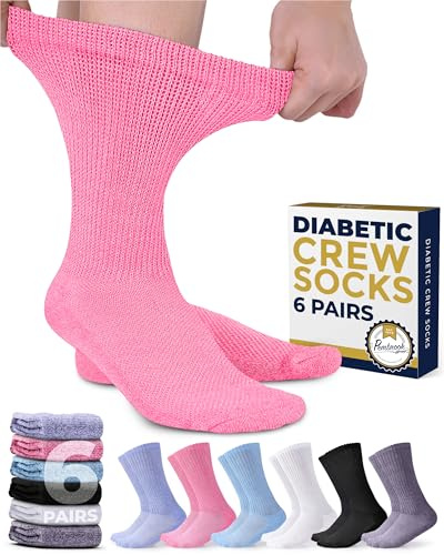 Pembrook Diabetic Socks for Men and Women - Non Binding | Neuropathy Socks for Men and Neuropathy Socks for Women | Edema Socks for Diabetics| Diabetic