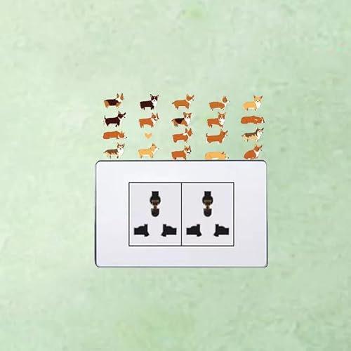 SHMAZ Cartoon Welpe für Kinder Dekor Schalter Wandaufkleber Zimmer Schlafzimmer personalisiert