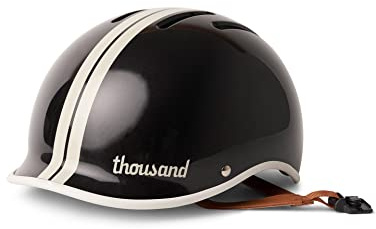 Thousand Heritage 2.0 Adult Bike Helmet; The Original Low Profile Retro Commuter Cycling Helmet Safety Certified for Bicycle Skateboard Skating Roller Skates; for Men & Women (Phantom Black, S)