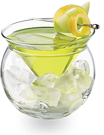 Ensemble de verres à martini sans pied avec refroidisseur de 150 ml - Ensemble de verres à cocktail avec plat de service - Beau cadeau élégant pour les amateurs de cocktails Manhattan, expresso,