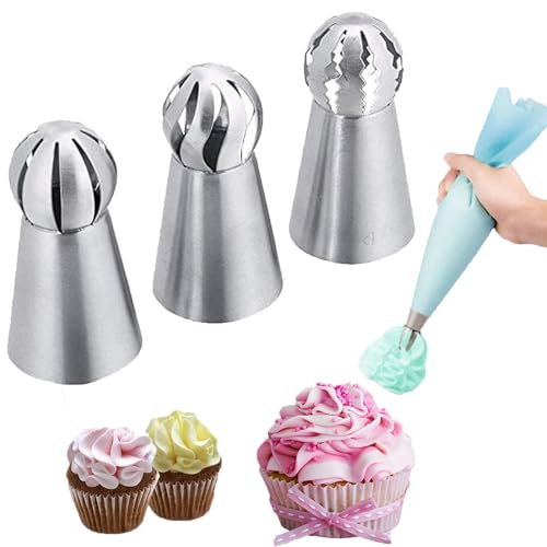 4 Pezzi Kit per Decorare Torte, Bocchetta per Pipe Cream in Acciaio Inossidabile, Kit per Tubazioni per Biscotti, Biscotti Fai da Te, Crema Al Burro, Decorazioni per Cupcake
