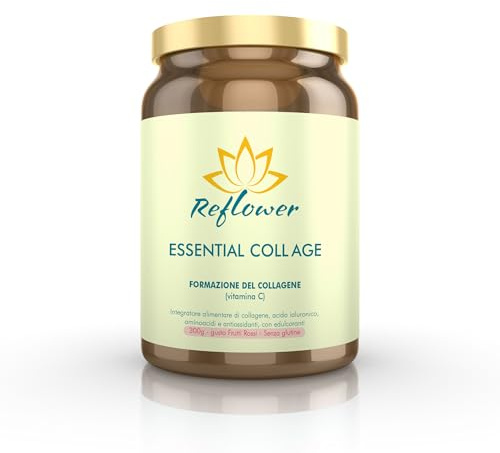 Reflower - Essential Coll Age frutti rossi 300g - Integratore di Collagene e Antiossidanti