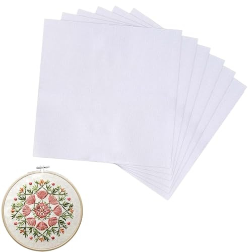 QEXUJOW - Tela de punto de cruz, tela de punto de cruz, tela 11CT, tejido bordado para bordado, costura en punto de cruz, tejido de bordado para bricolaje (30 x 30 cm)