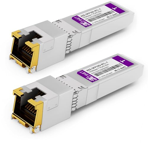 10GBASE-T SFP+ to RJ45 Transceiver, 1/2.5/5/10G Multi-Rate Copper SFP+ to Ethernet Module for Cisco SFP-10G-T-S, Ubiquiti UniFi UF-RJ45-10G, Mikrotik S+RJ10, Meraki, Netgear, D-Link and More, 1 Pack