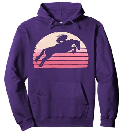 Vintage Mädchen Reitbekleidung Retro Reiten Pullover Hoodie