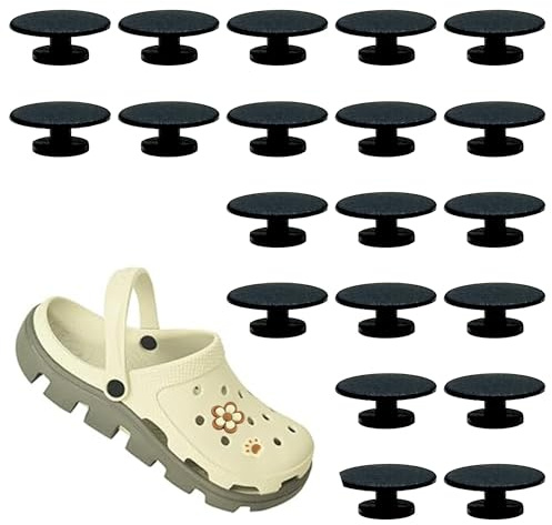 JMZLLRX Ersättnings nitar för mocka kork clog potatisskor, ersättningsknappar för strandskor, reservdelar, svart