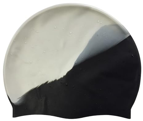 Cuffia da nuoto in silicone per adulti, elastica, comoda da bagno, per capelli lunghi e corti, per donne e uomini, capelli lunghi e corti