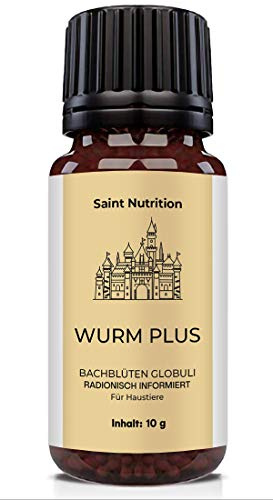 Saint Nutrition Wurm Plus Globuli – per animali – La cura dei vermi alternativa per cani e gatti – insignificanti sfere – nutrizione naturale per cani e gatti, contenuto 10 g