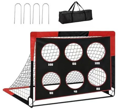 da calcio per giardino - Set di attrezzature con design pop | Rete pieghevole 1.Large x 0.9m Top per campo | per ragazzi e ragazze allenamento sportivo pratico di lancio partito e
