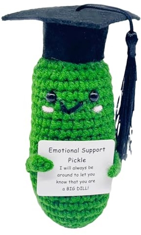 Känslomässigt stöd Pickle, Crochet Pickle | Handgjorda känslomässigt stöd Inlagd gurka | Emotionellt Cucumber Crochet Doll för kvinnor, pojkar, flickor