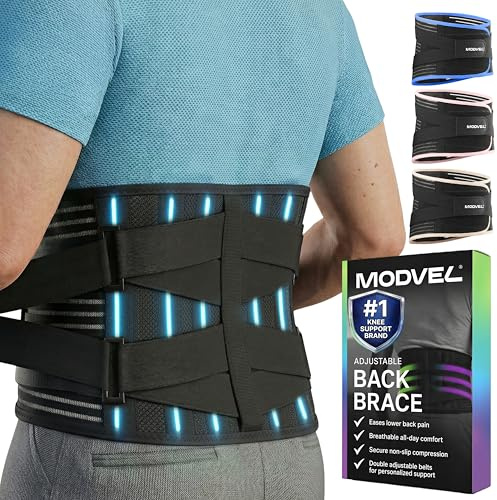 MODVEL BACK BODYGUARD ländryggsbälte för män och kvinnor, ryggbälte, ortopediskt bälte för hållningskorrigering, ryggstödbälte lindrar ryggsmärta (2XL)