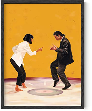 HAUS AND HUES Movie Scene Poster - Retro Room Decor, Movie Wall Art for Room Aesthetic, 90s Vintage Wall Decor, Aesthetic College Dorm Dancing Wall Art (Black Framed, 12x16)