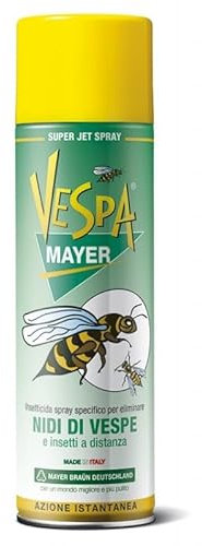 La zappa Insetticida spray per api, vespe e calabroni Mayer pronto all'uso da 500 ml elimina nidi