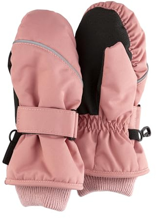 Sterntaler Rips Fäustling mit Daumen, wasserabweisend, mit elastischem Bündchen (Bio) und Klettverschluss - Mädchen Accessoires für Babys & Kleinkinder - warm und funktional - perlrosa, Gr. 2