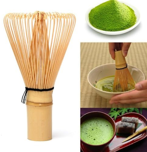 Fonyiunce Natürliches Bambus-Tee-Set| Bambusbesen für Matcha-Tee|Matcha-Schneebesen|Matcha-Pulver-Zubereitung|schneebesen holz|Matchabesen|Küchengeräte und Gadgets für die Teezubereitung (100 Zähne)
