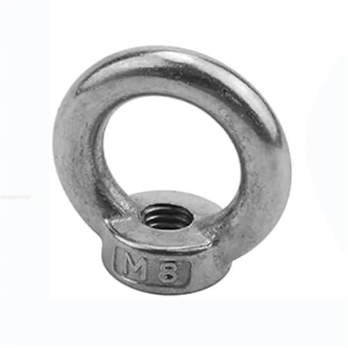 Écrou fileté en acier inoxydable 304, anneau de fixation, forme M8 (5/16), anneau de levage, écrou à œil, accessoires de levage, 1/10 pièces(10Pcsxcs2mm)
