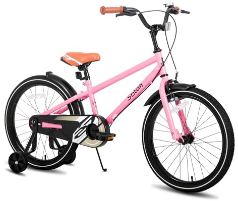 STITCH Vélo vintage de 20 pouces pour enfants de 7 à 10 ans garçons et filles, vélo enfant de 20 pouces avec stabilisateurs et support, rose