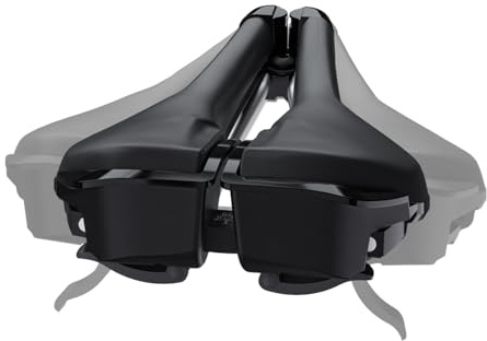 HUGEOAKS Width Continuously Adjustable Bike Seat - Comfortable & Prostate Friendly Bicycle Saddle for Mountain Bikes, Road Bikes, City Bikes & Exercise Bikes (1 Pack)