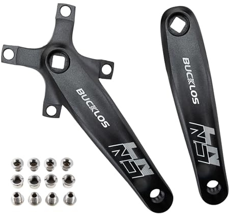 AEYINO 64/104 BCD - Juego de bielas cuadradas para bicicleta de montaña (3 unidades, 170 mm, con 22/32/44T, 9 velocidades)