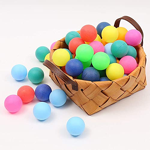 BigTree 50 Pack Coloured Table Tennis Balls Ping Pong Balls 40mm Plastic Halloween Christmas Decorations Perfect for Cat Dog Craft Party School Family Games Beginner Adult