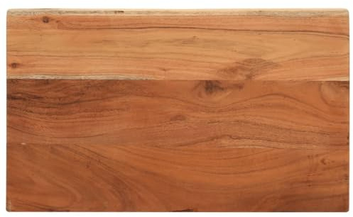 ULUYYUC Plateau de table rectangulaire en bois massif d'acacia - 60 x 30 x 2,5 cm - Grain rustique - Pieds faciles à monter - Table d'appoint - Meuble DIY