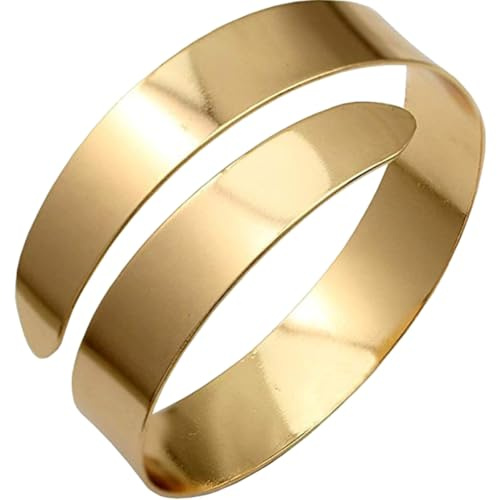 Hoement Bracciale per Occasioni Formali e Uso Quotidiano Polsino in Lega Oro Elegante e Confortevole Design Minimalista e Resistente allo Sbiadimento Donna