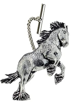 Hoardersworld inEnglish - Pin de corbata de caballo Shire en peltre, en caja de regalo, hecho a mano, Peltre