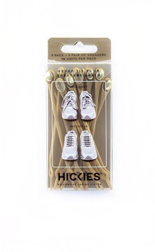 Hickies Elastic Replacement Laces For Sneakers Sport Leisure Available in a Range of Colours, ELEMENTS GOLD