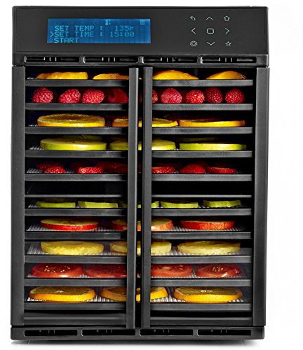 Excalibur RES10 10-Tray Electric Food Dehydrator with Smart Digital Controller Features Two Drying Zones with Adjustable Time and Temperatures Program and Save 30 Recipes Made in USA, 10-Tray, Black