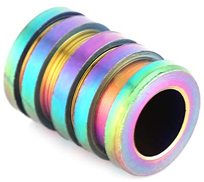 Alomejor Knife Lanyard Titanium Knife Bead Parachute Bead Paracord Bead Outdoor Pendant Beads for Outdoor Lanyard(Colorful)