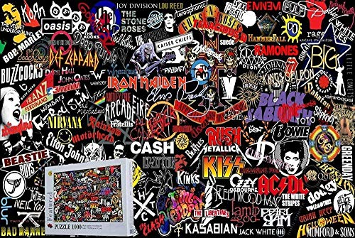 USDFYU Holzpuzzle 1000 Stück,top Rock Band Logo Holzpuzzle Kunstsammlung 30:20 Zoll Home Decoration