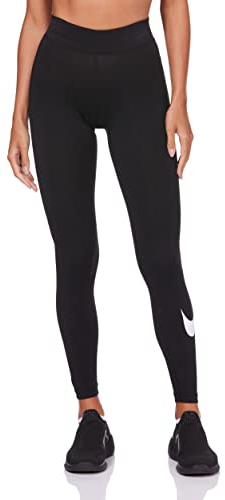 Nike Damen Sportswear Essential Leggings, Black/White, S EU